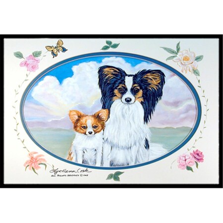 Carolines Treasures 18 x 27 in. Papillon Indoor Outdoor Mat 7243MAT